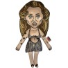 Miley Cyrus plush doll, celebrity textile doll, golden globe plushie