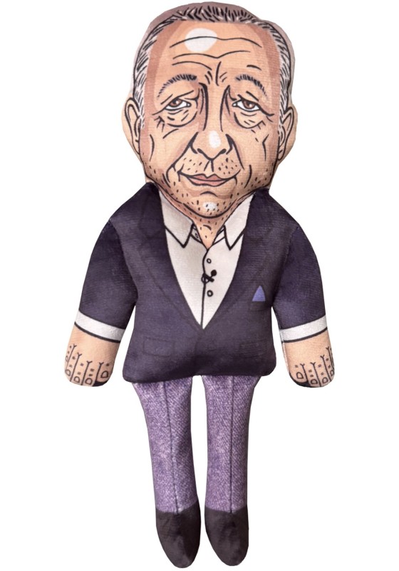 Bayer Zsolt doll, hír tv celebrity, riporter doll, hungarian plush