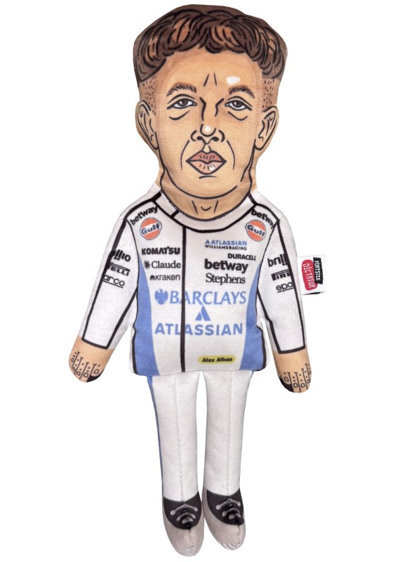 Alex Albon doll, formula one racer, formula textile plush doll