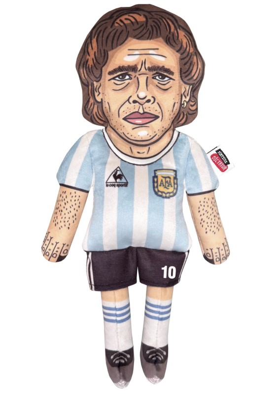 Maradona doll, footballer textile doll, celebrity plush