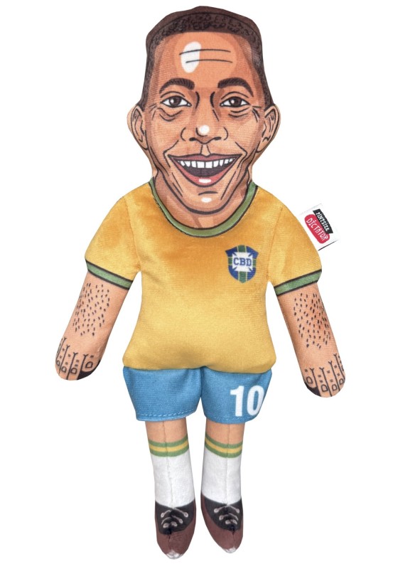 Pelé doll, footballer textile doll, celebrity plush doll