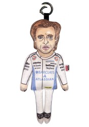 Carlos Sainz Jr. keyring, celebrity textile keychain