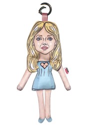Sabrina Carpenter keyring, celebrity textile keychain