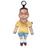 Pelé keyring, footballer star keychain, textile keyring