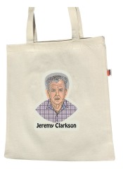 Jeremy Clarkson textile tote bag, printed shopper bag