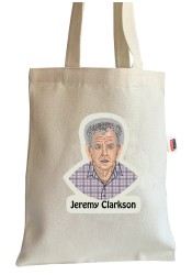 Jeremy Clarkson textile tote bag, printed shopper bag